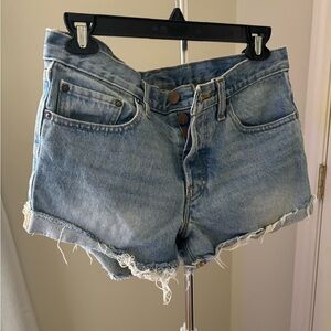 BDG Denim Blue Distressed Women's Shorts Size 27